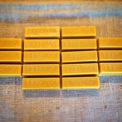 16 Natural Beeswax bars (1lb approx) - Naturally Fragrant Beeswax (Technical Grade)