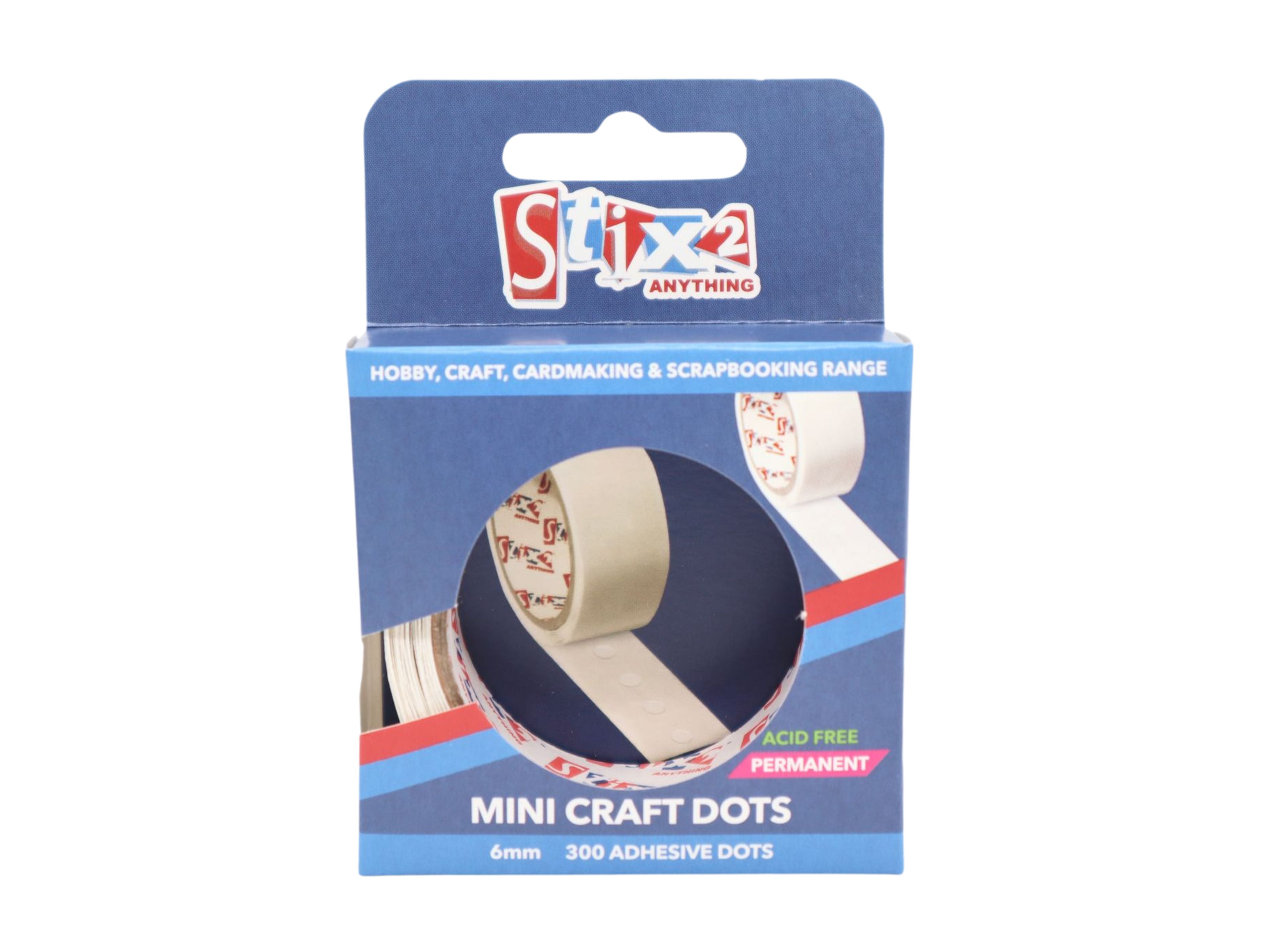 Stix2 Mini Craft Glue Tabs, 6mm, pk of 300