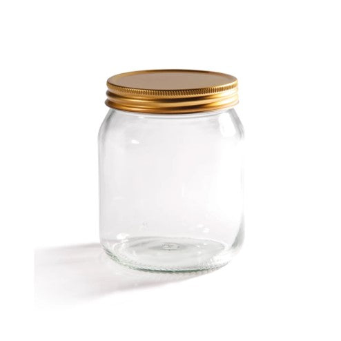 345ml Glass Jars with Gold Screw Top Lids