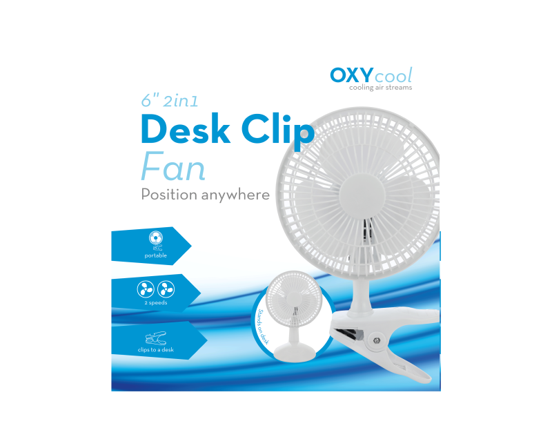 6" 2in1 Desk/Clip Fan