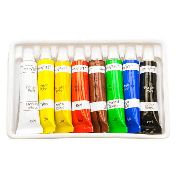 Work of Art - Acrylic Paint Set - 6ml Tubes x 8