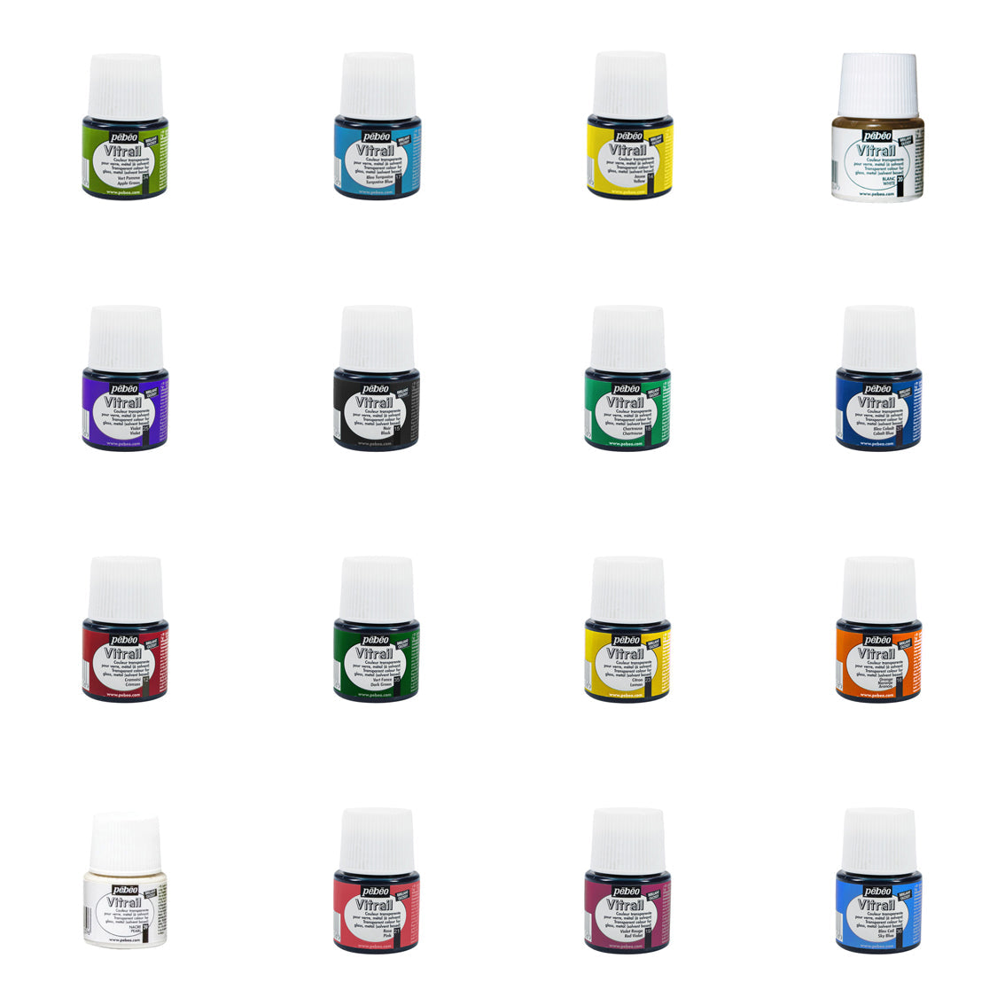 Pébéo - Vitrail Glass Paints - Various Colours - 45ml Bottles - Pebeo