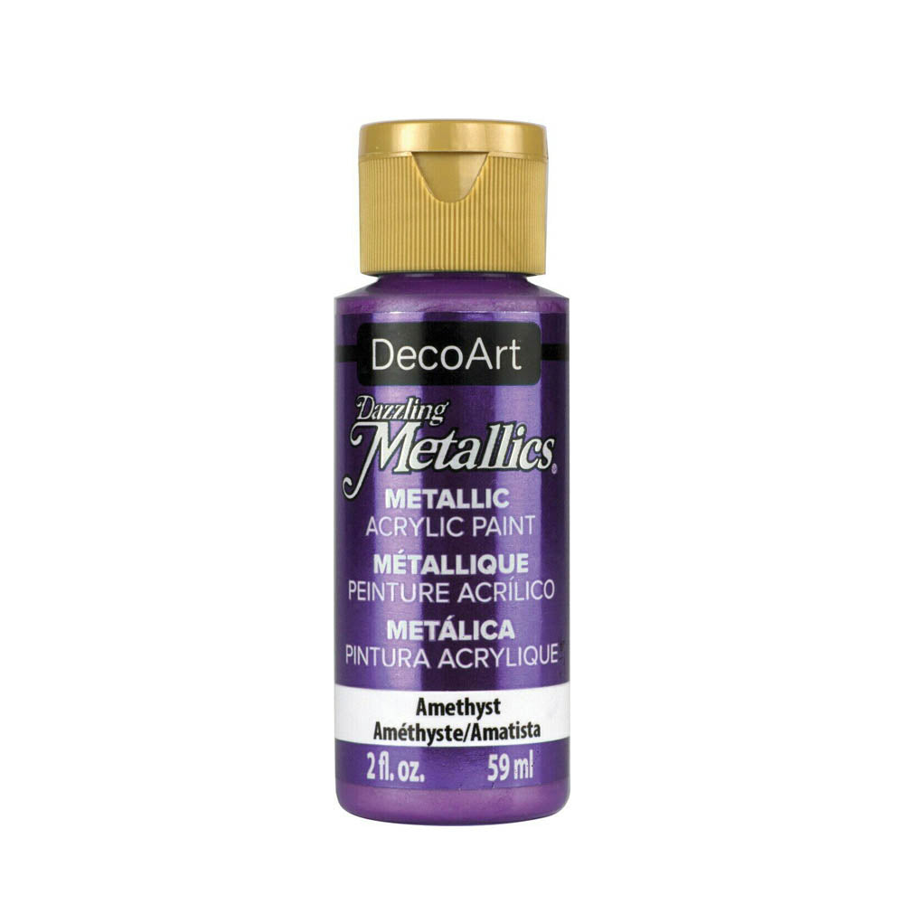 DecoArt Dazzling Metallic Acrylic Craft Paints. 2oz / 59ml