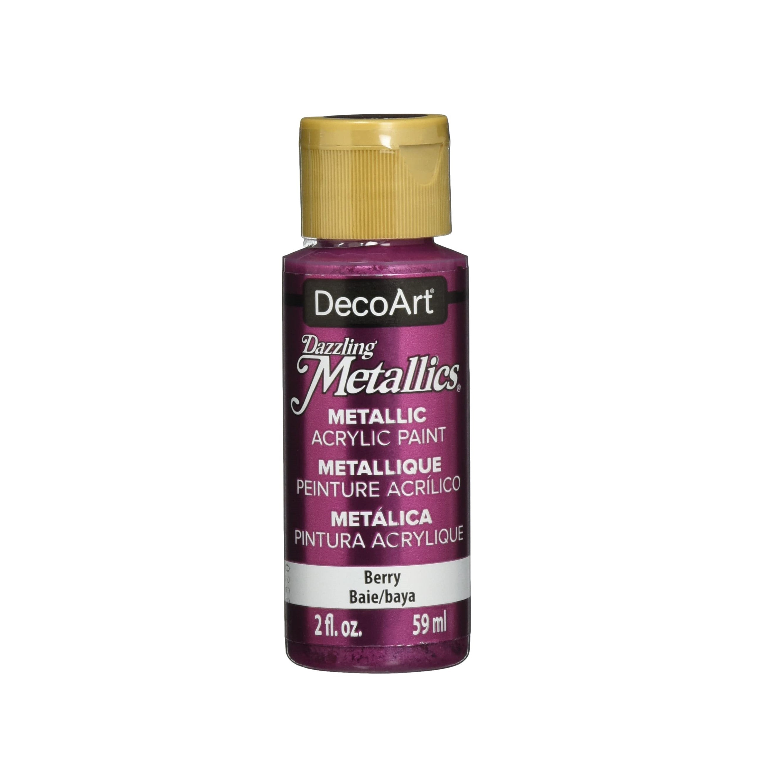 DecoArt Dazzling Metallic Acrylic Craft Paints. 2oz / 59ml