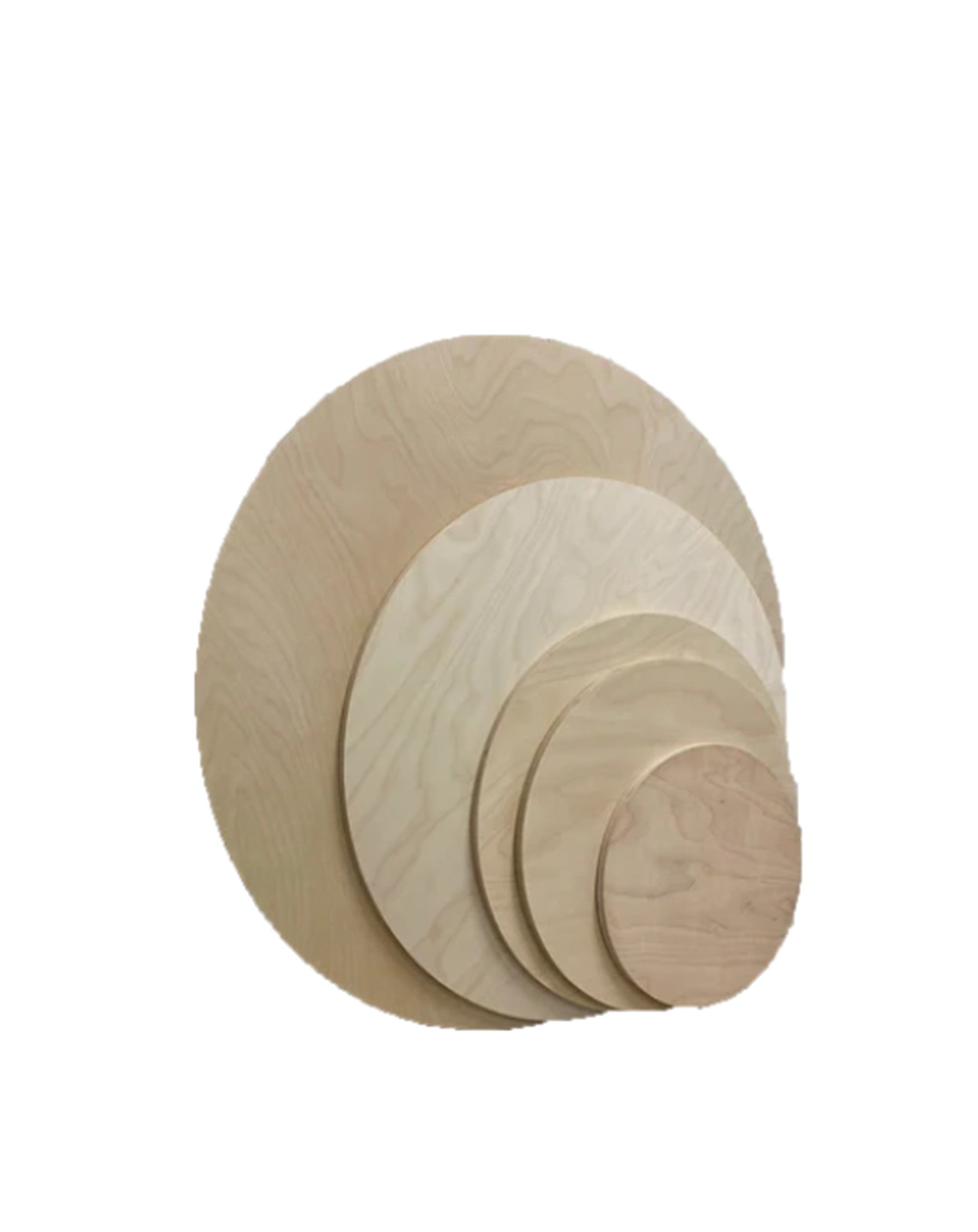 Round & Oval Birch Plaques - Set of 3 - Different Sizes Available