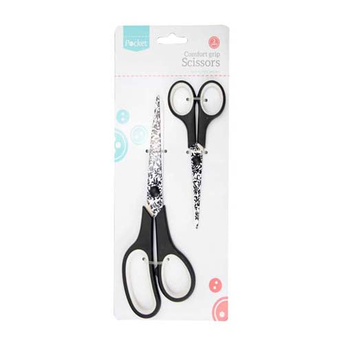 Floral Pattern Scissors - 2 Pack