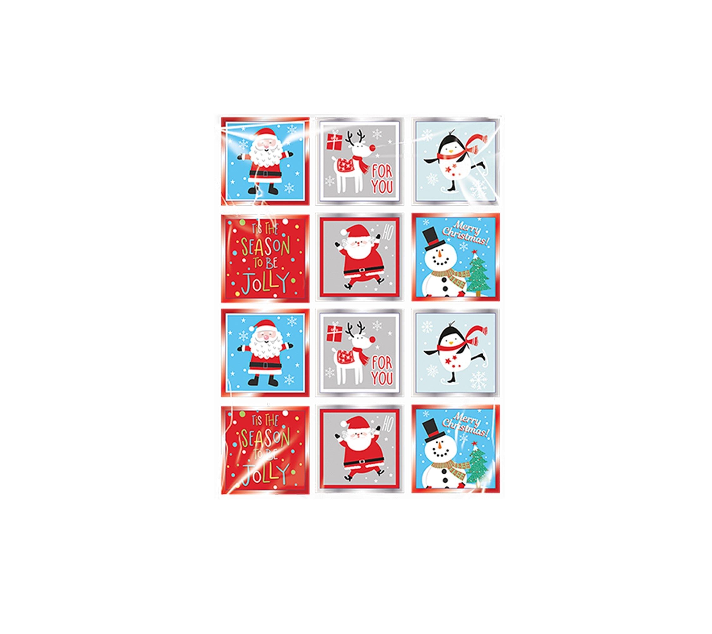 Christmas Self Adhesive Gift Tags 12pk