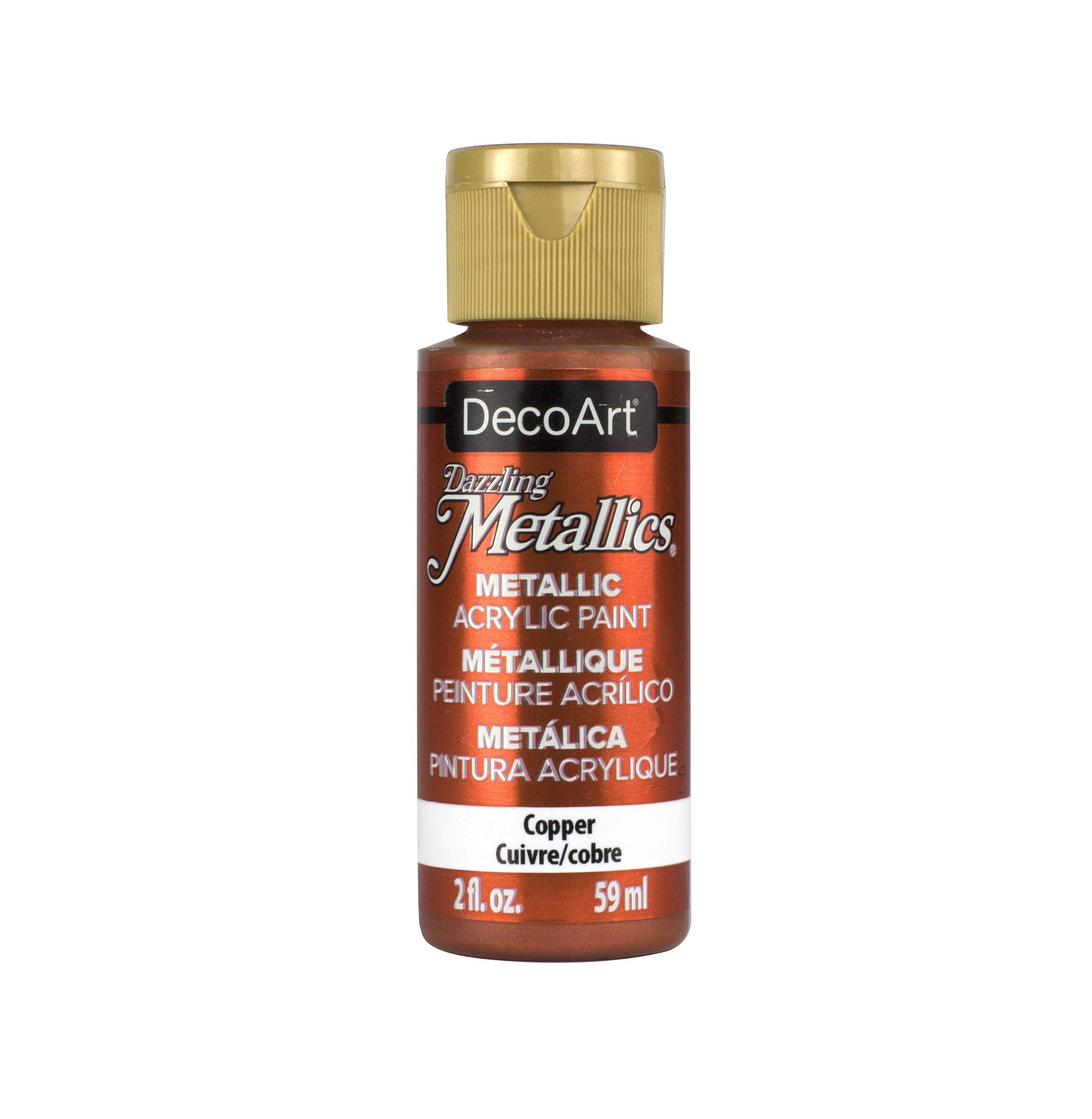 DecoArt Dazzling Metallic Acrylic Craft Paints. 2oz / 59ml