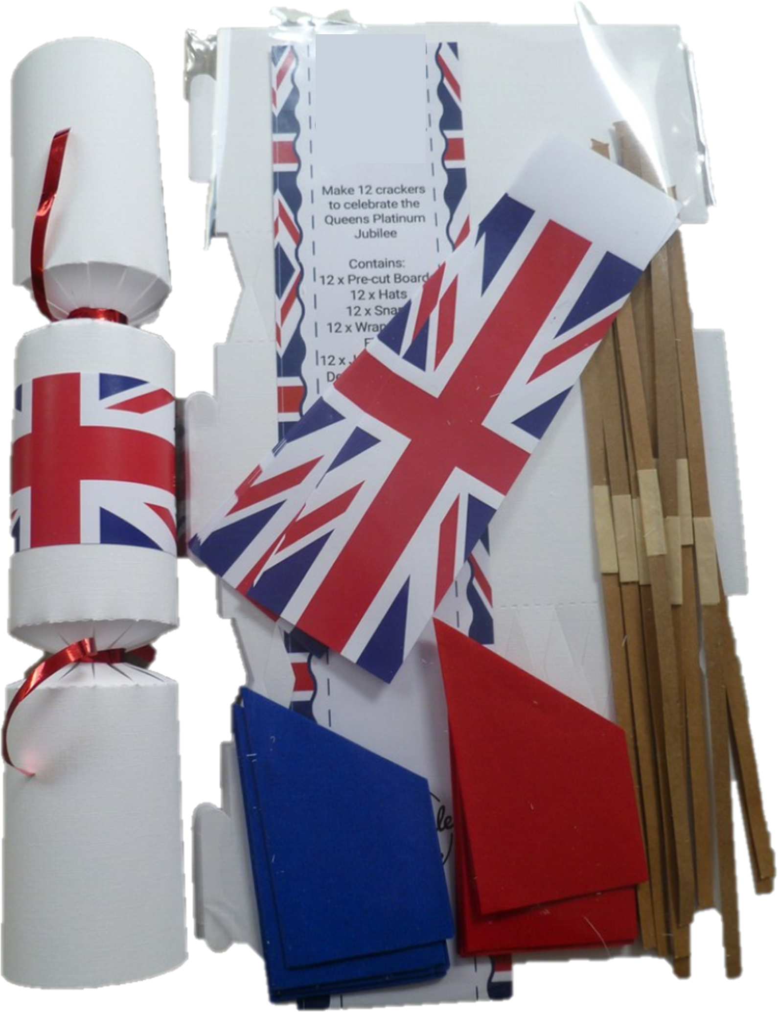 Union Jack Cracker Kit - Makes 12 Crackers