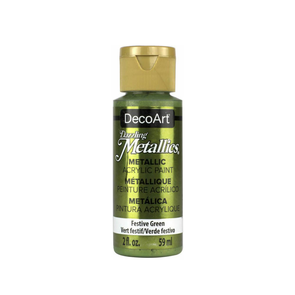 DecoArt Dazzling Metallic Acrylic Craft Paints. 2oz / 59ml