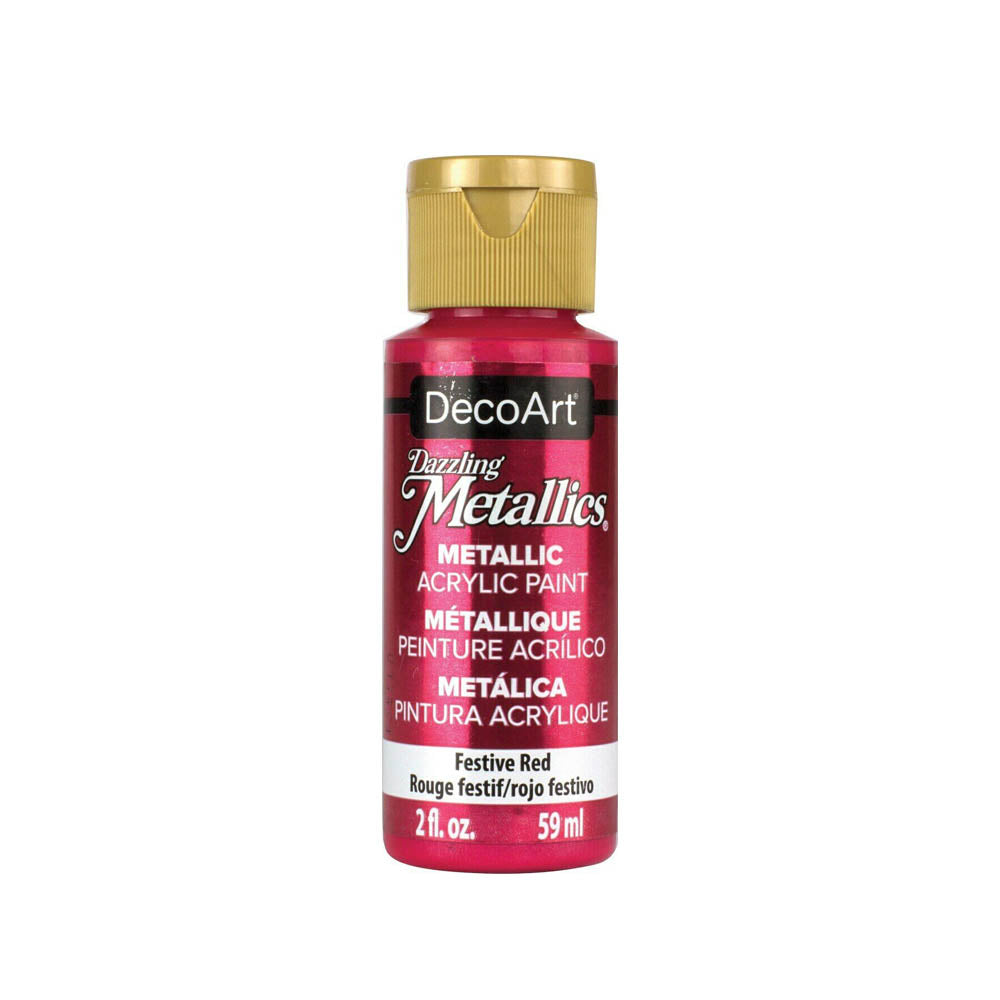 DecoArt Dazzling Metallic Acrylic Craft Paints. 2oz / 59ml