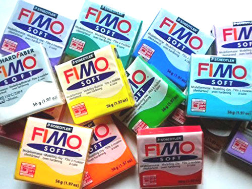 Fimo Oven Bake Clay - Starter set 6 x 57g Blocks - Assorted Colours