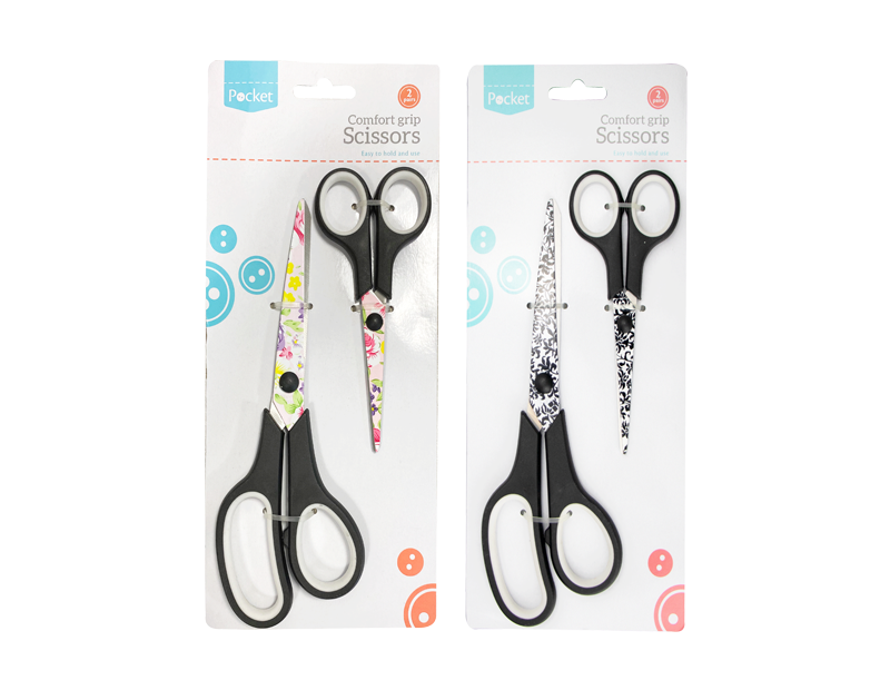 Floral Pattern Scissors - 2 Pack