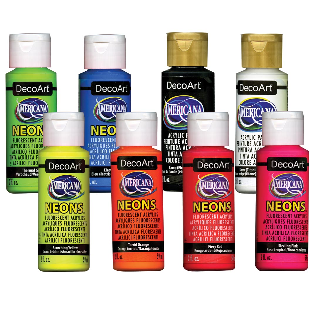 DecoArt Americana - Neon Acrylic Paints - 59ml