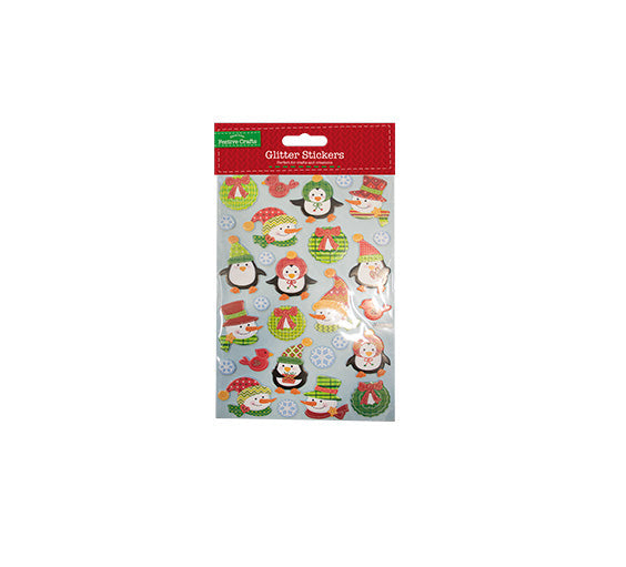 Christmas Glitter Finish 3D Stickers