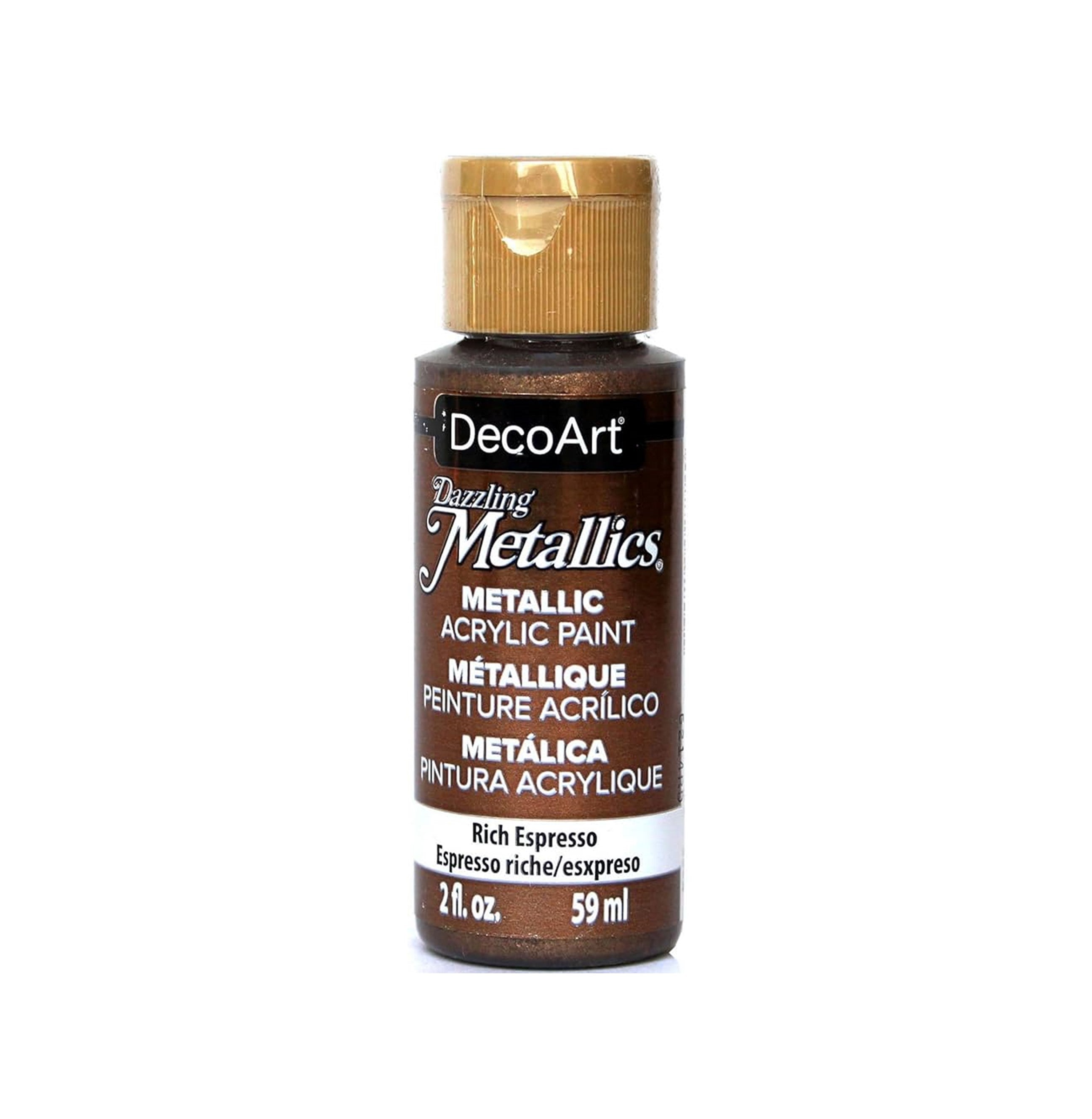 DecoArt Dazzling Metallic Acrylic Craft Paints. 2oz / 59ml