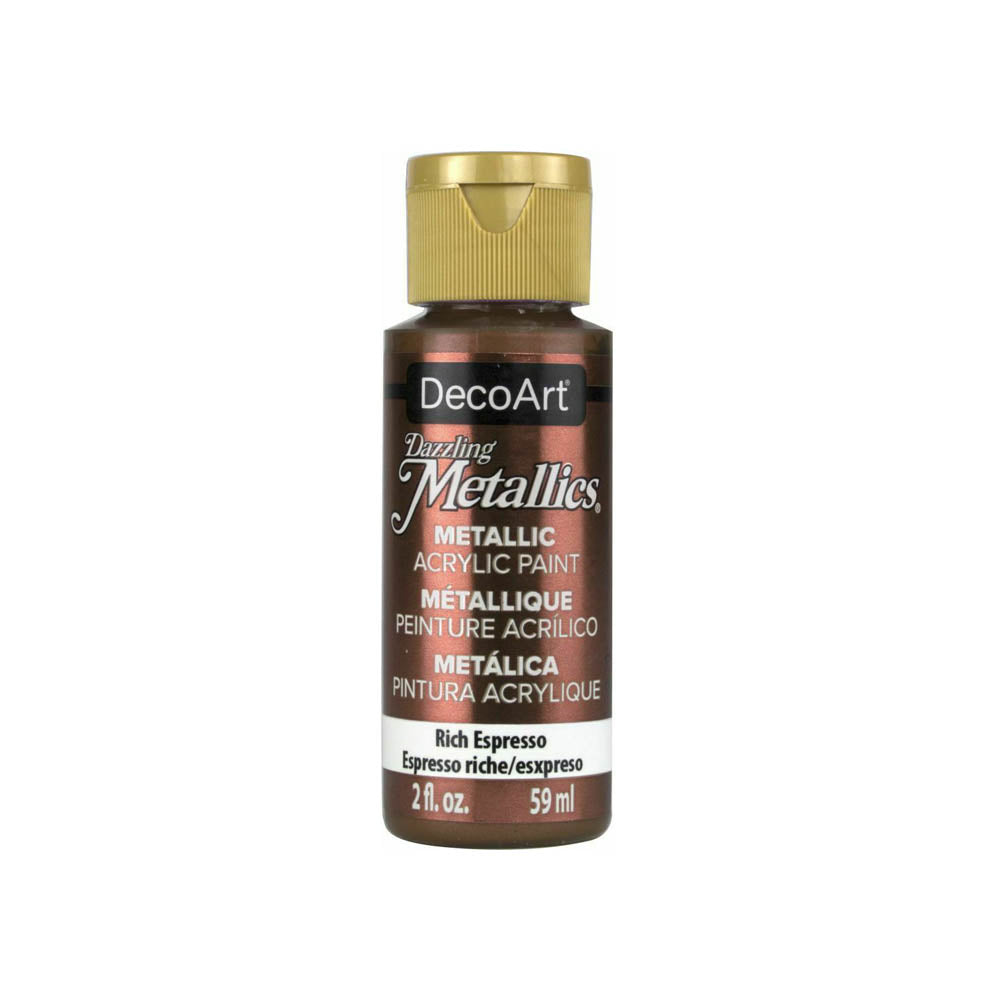 DecoArt Dazzling Metallic Acrylic Craft Paints. 2oz / 59ml