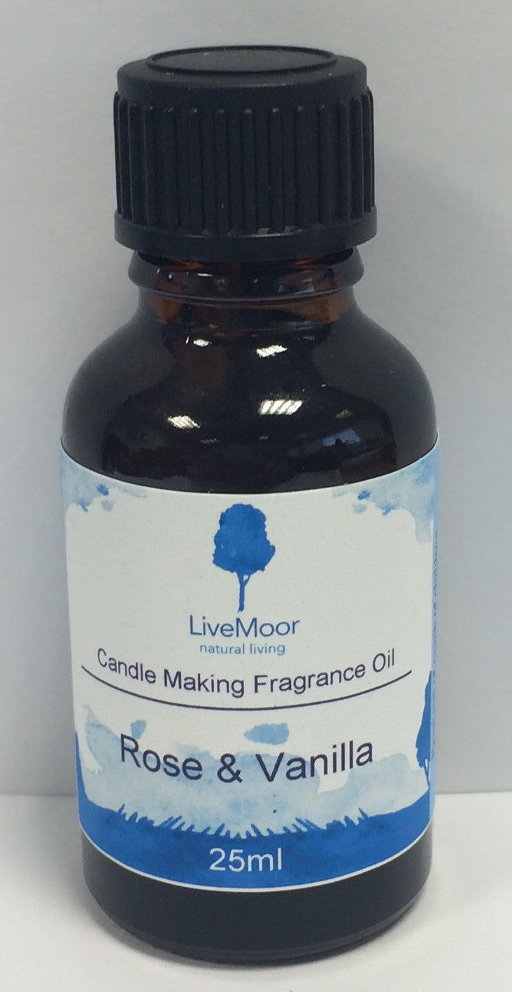 LiveMoor Fragrance Oil - Rose & Vanilla - 25ml