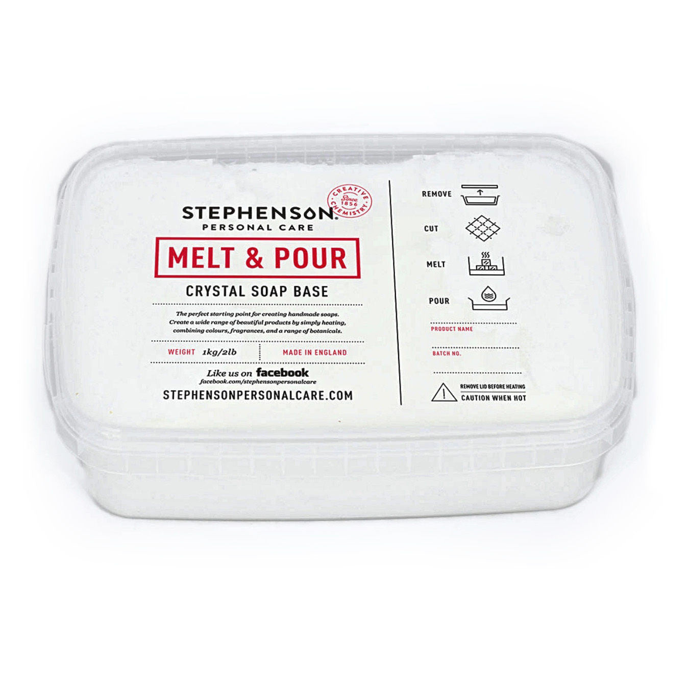 Stephenson SLS Free - White - Melt and Pour Soap Base 1kg-11.5kg