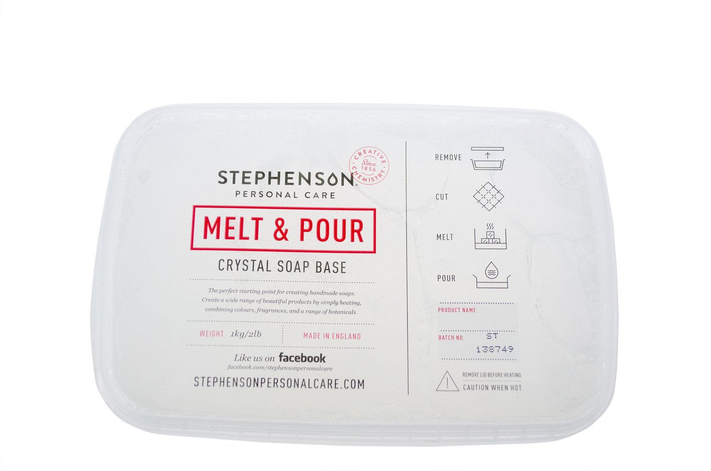 Stephenson White Standard (WST) Melt and Pour Soap Base 1kg-11.5kg