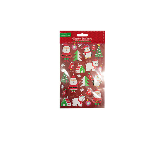 Christmas Glitter Finish 3D Stickers