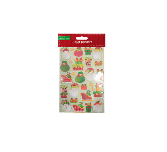 Christmas Glitter Finish 3D Stickers