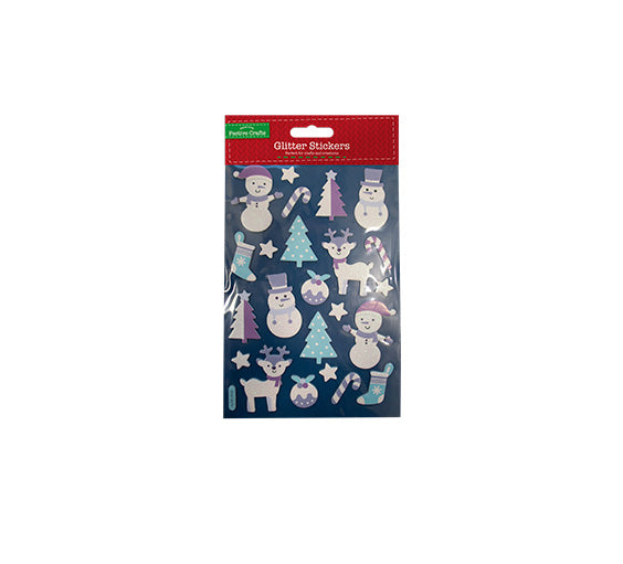 Christmas Glitter Finish 3D Stickers