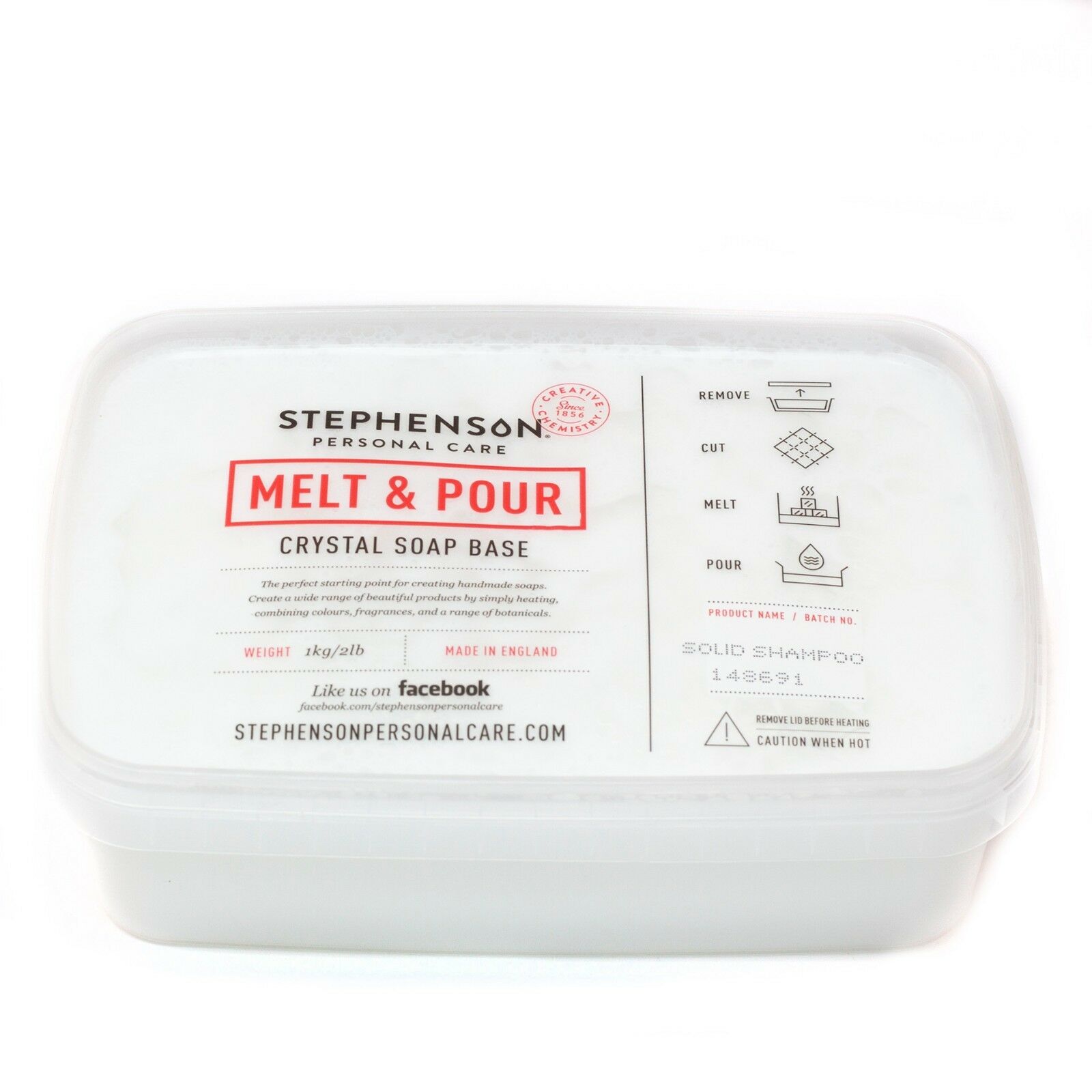 Stephenson - Solid Shampoo - Melt and Pour Soap Base 1kg-11.5kg