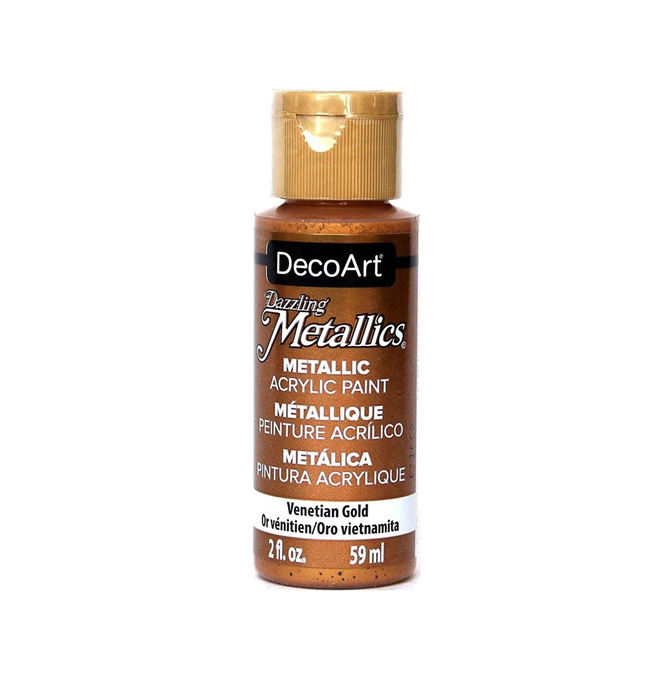 DecoArt Dazzling Metallic Acrylic Craft Paints. 2oz / 59ml