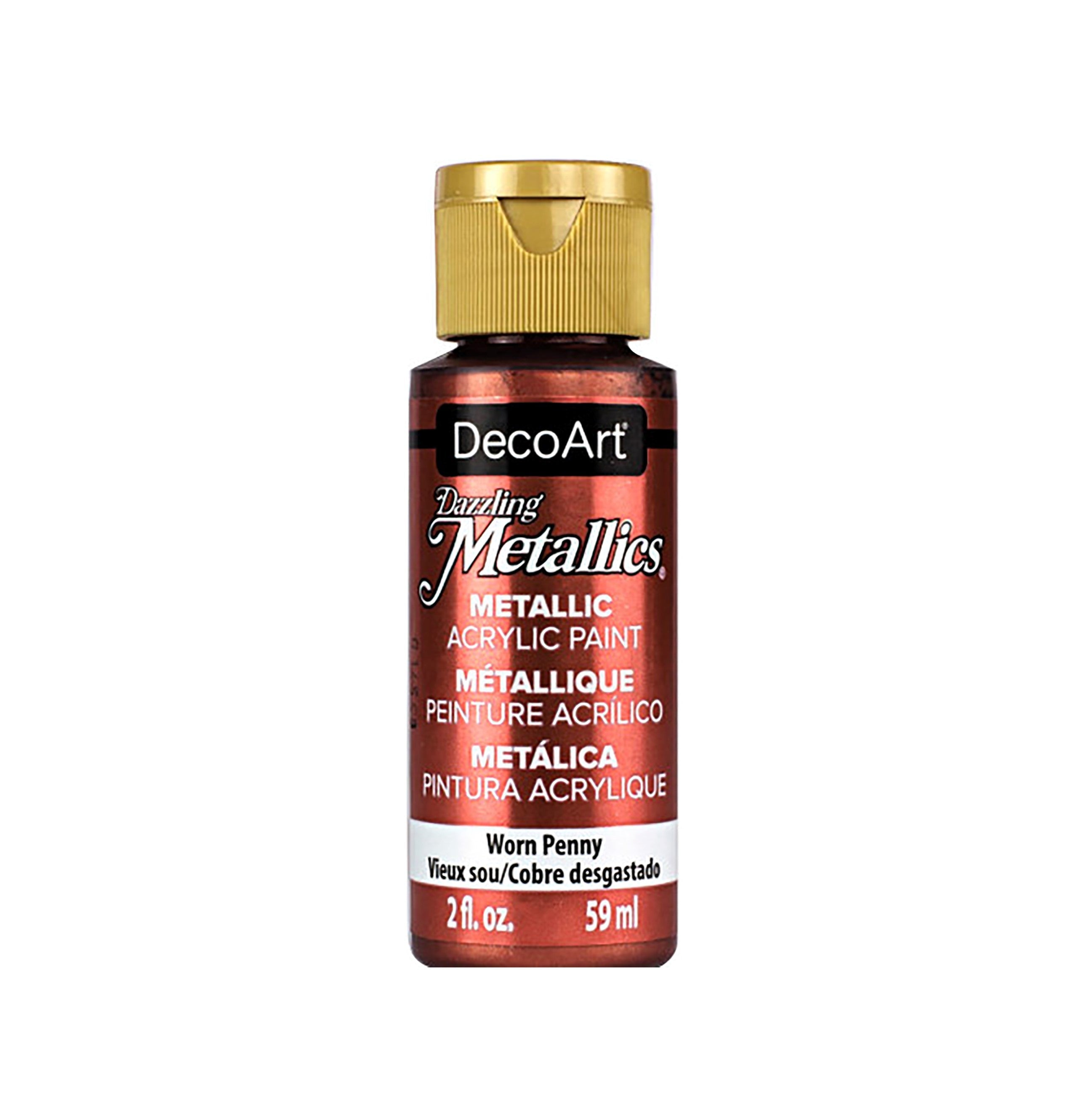 DecoArt Dazzling Metallic Acrylic Craft Paints. 2oz / 59ml