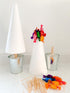 Make your own - Sweet Christmas Tree Kit, Polystyrene cones, containers, plaster